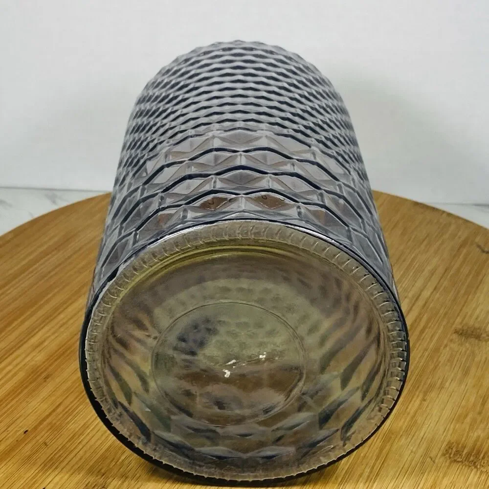 Diamond Cut Glass Vase 7.5”x4.5”